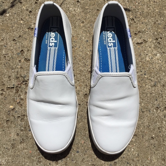 keds champion leather slip on